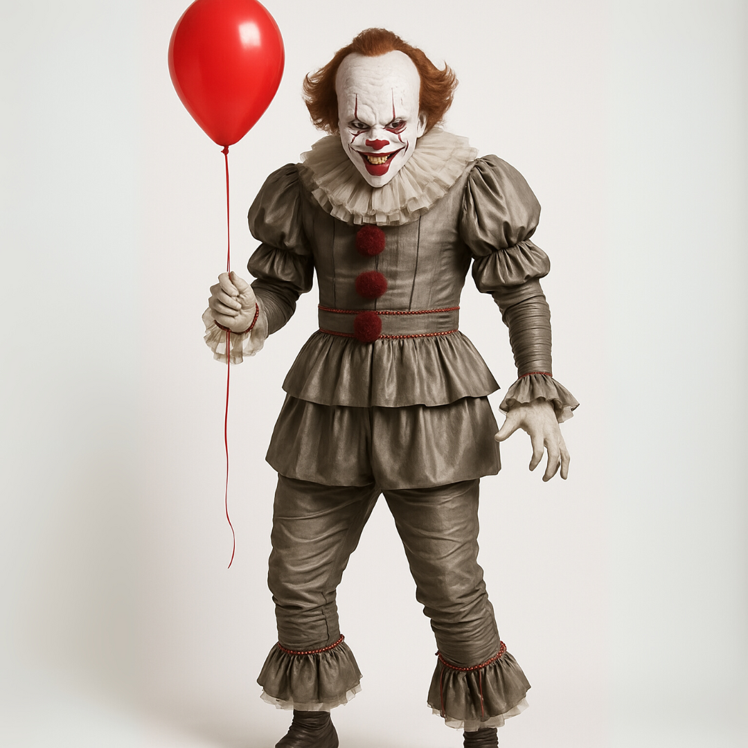 Pennywise Full Clown Costume – IT Movie Halloween Outfit with Mask
