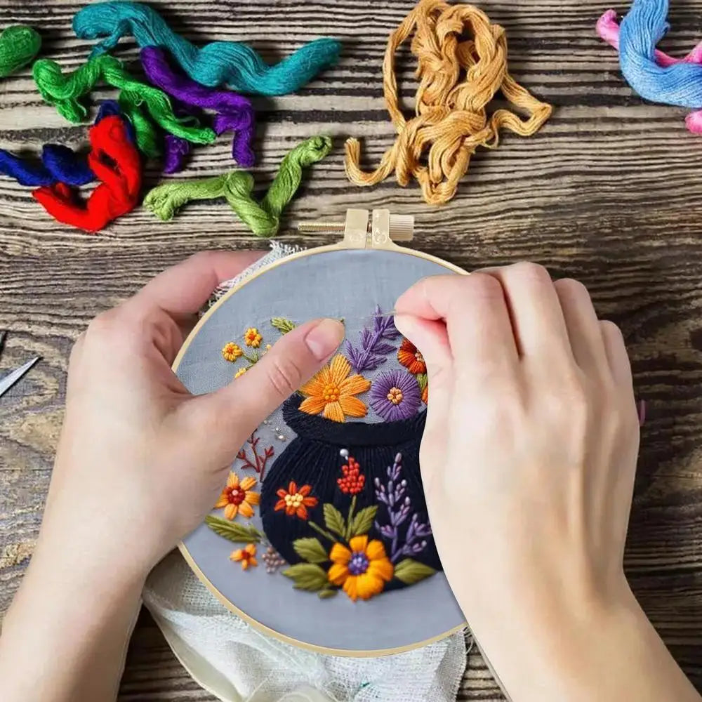 Halloween Embroidery Kit – Skeletons, Bats & Witch Hats