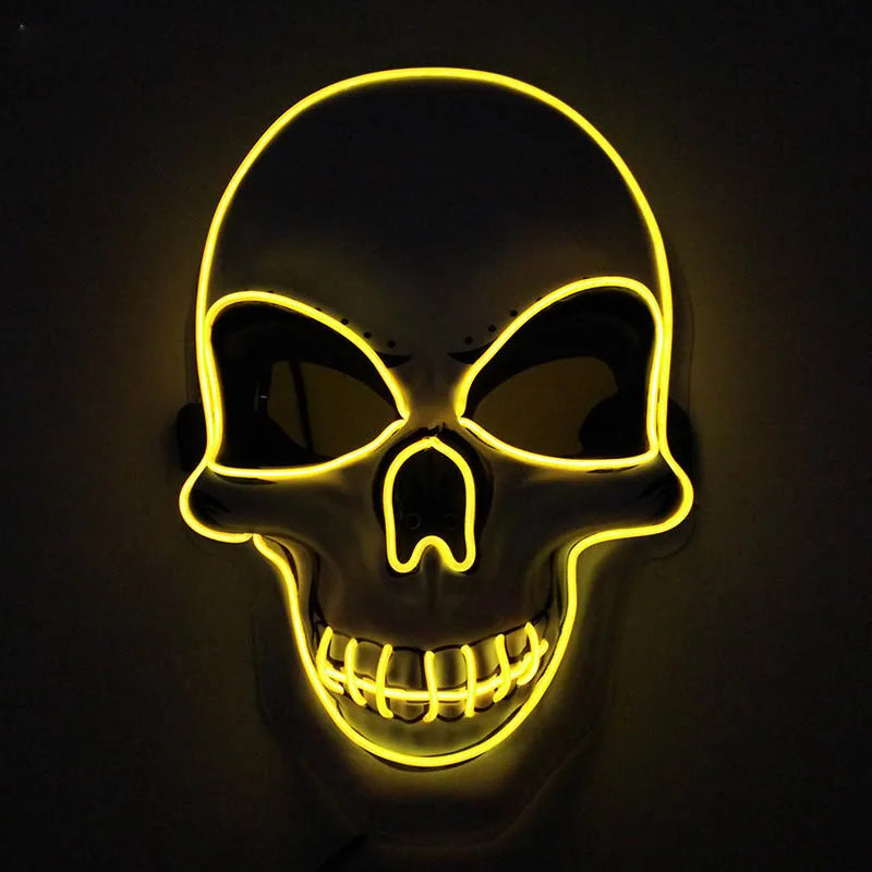 2025 Hot LED Hacker V Vendetta Mask Adults Luminous LED Light Up Mask For Glow Party Costume Accessories Halloween Mask Décor