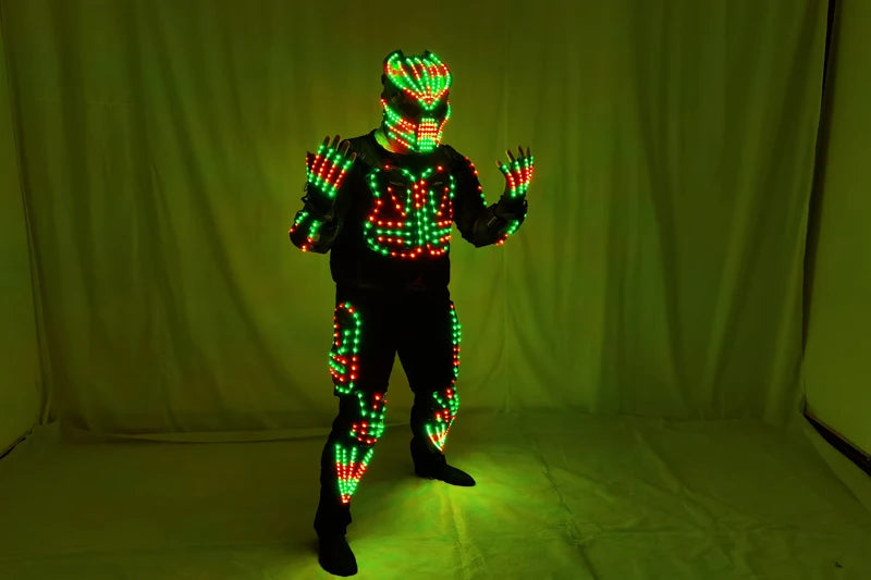 Digital LED Luminous Armor Light Up Jacket Glowing Costumes Suit Bar Nightclub Party Performance Costume suit