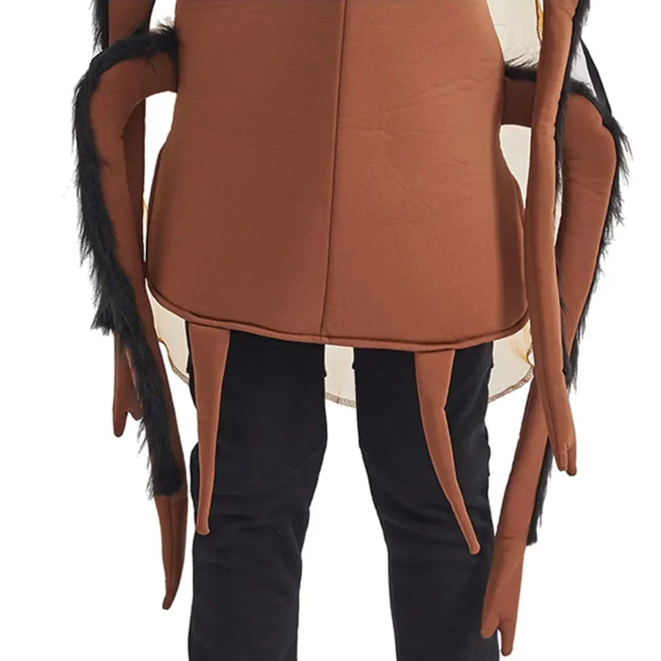 Brown horse saddle pad with black hair on a white background