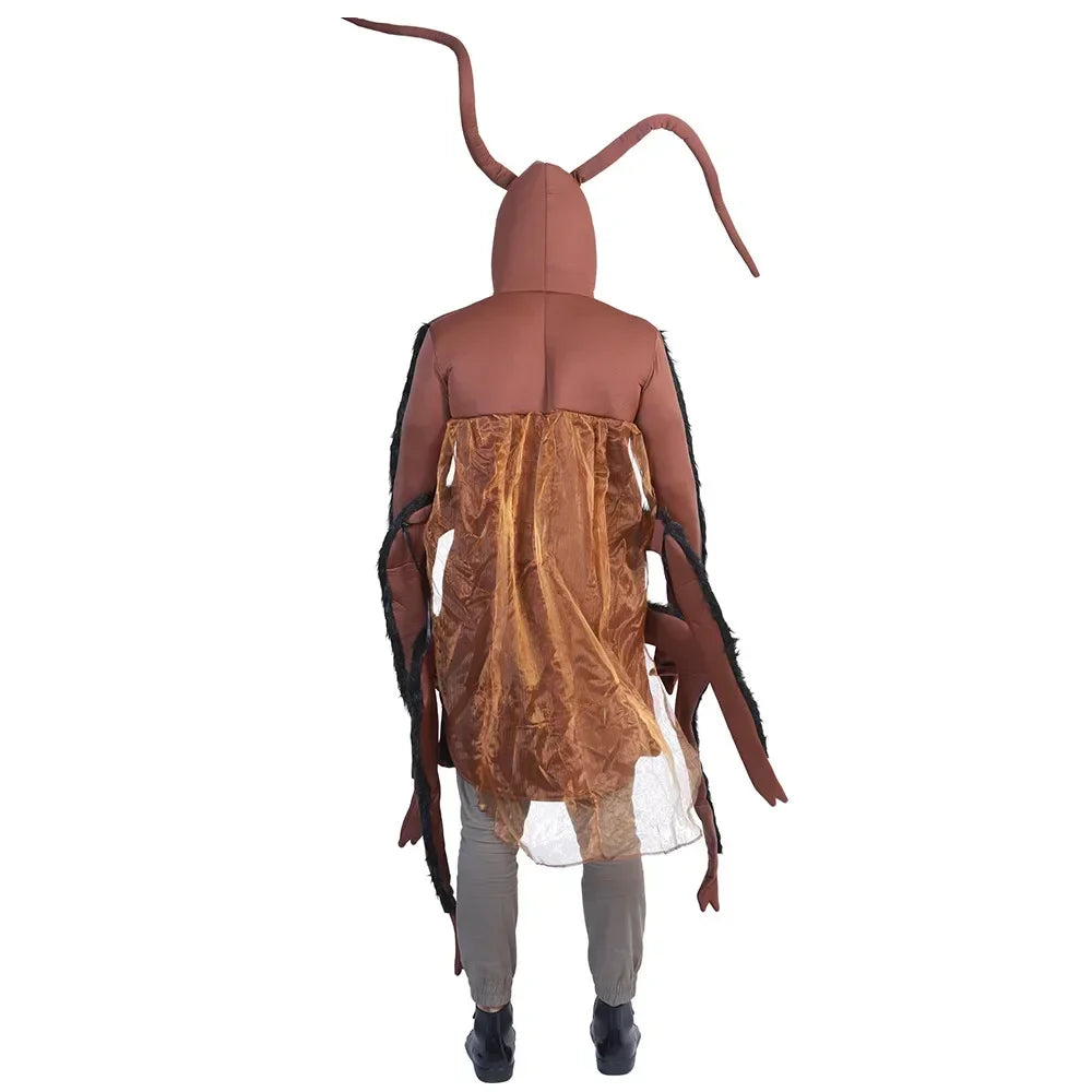 Brown ant costume on a white background