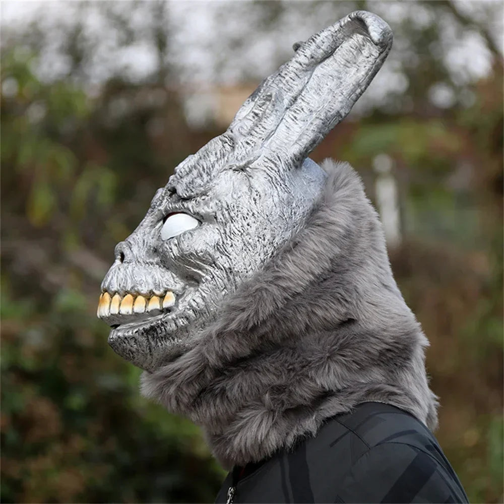 Frank the Rabbit Scary Halloween Mask – Creepy Latex Bunny Cosplay