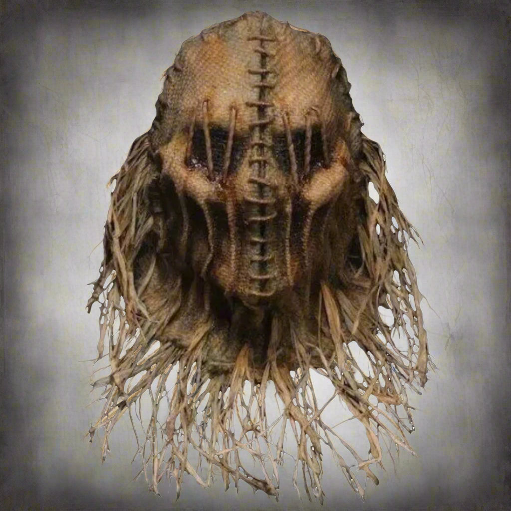 Scary mask with roots on a white background