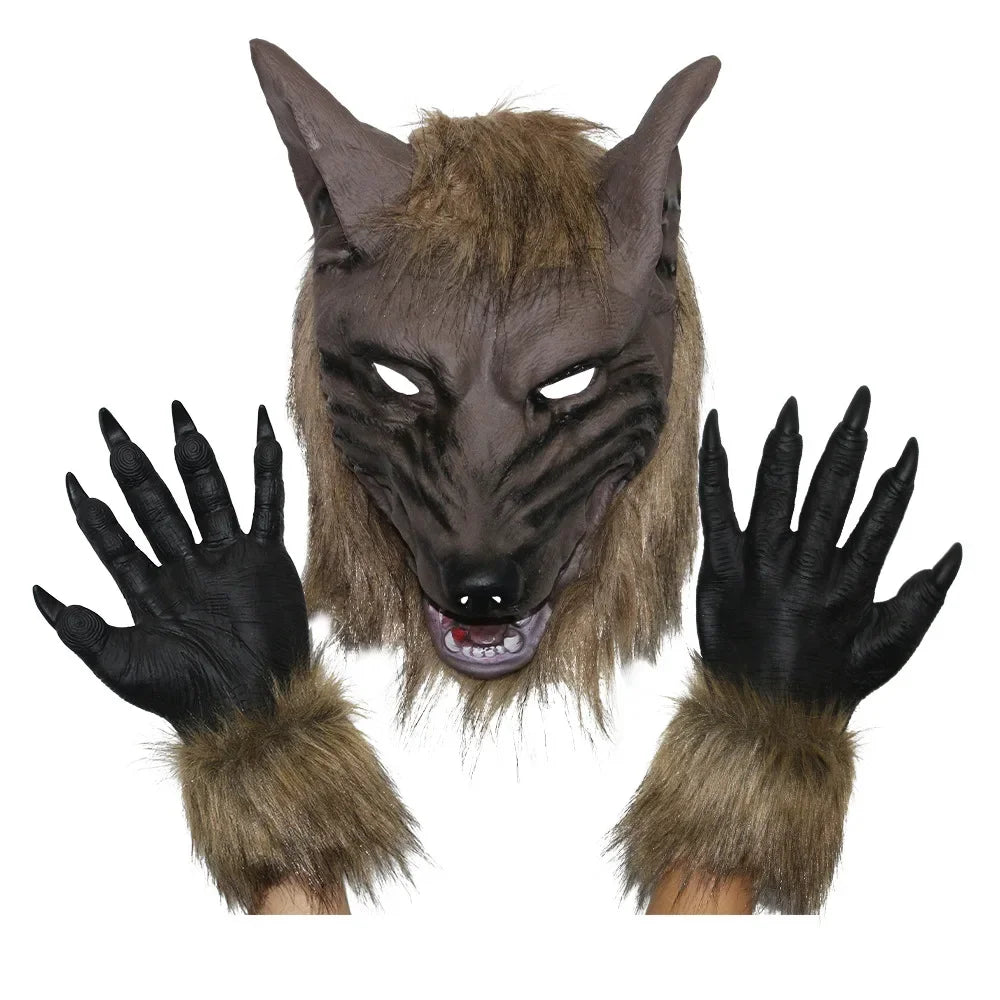 Werewolf Mask & Claw Gloves Set – Full Moon Horror Cosplay