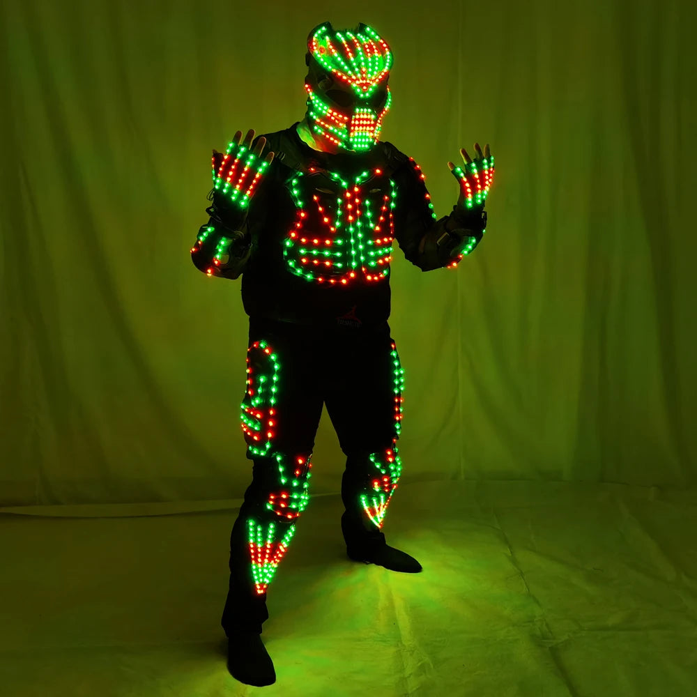 Digital LED Luminous Armor Light Up Jacket Glowing Costumes Suit Bar Nightclub Party Performance Costume suit