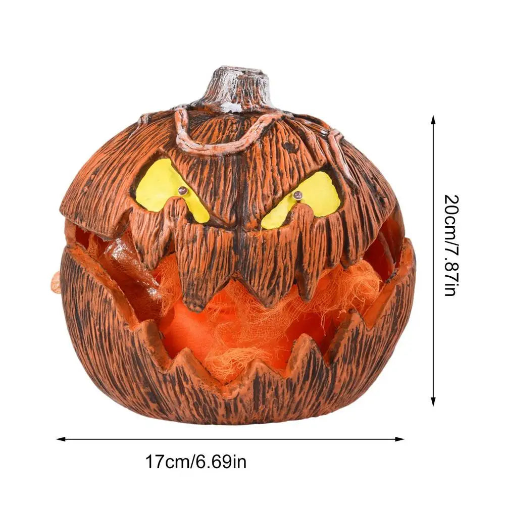 Unique LED Devil Pumpkin Lantern Halloween Evil Pumpkin Lamp Flashing Ghost Lighting Festival Halloween Party Decoration
