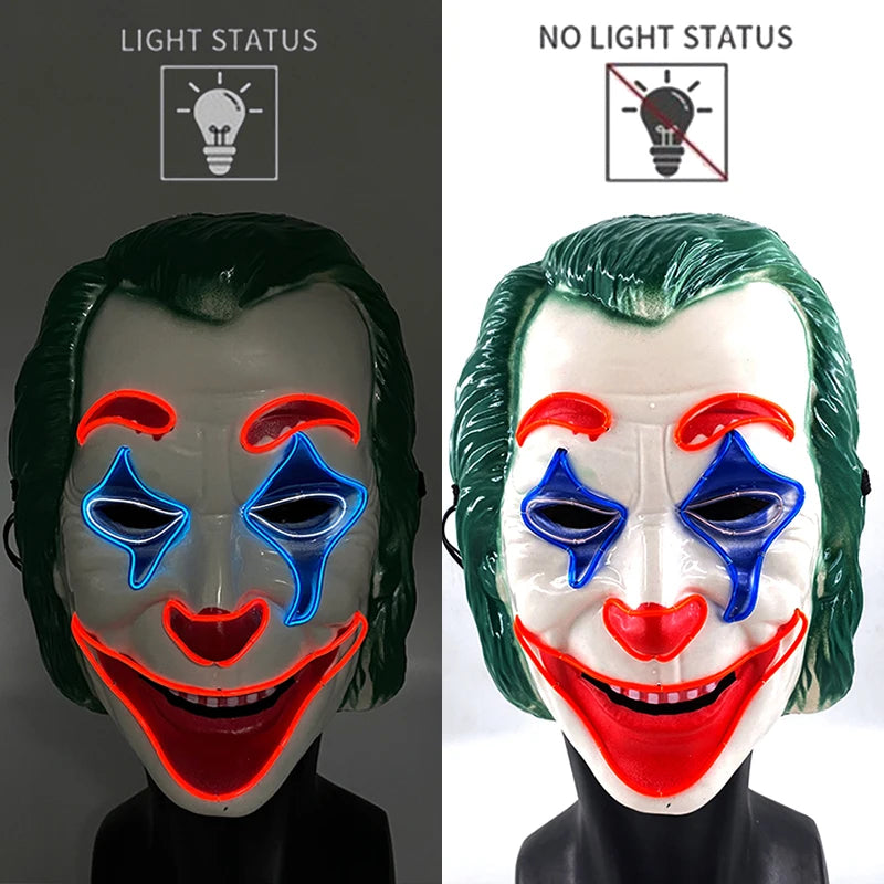 2025 Hot LED Hacker V Vendetta Mask Adults Luminous LED Light Up Mask For Glow Party Costume Accessories Halloween Mask Décor