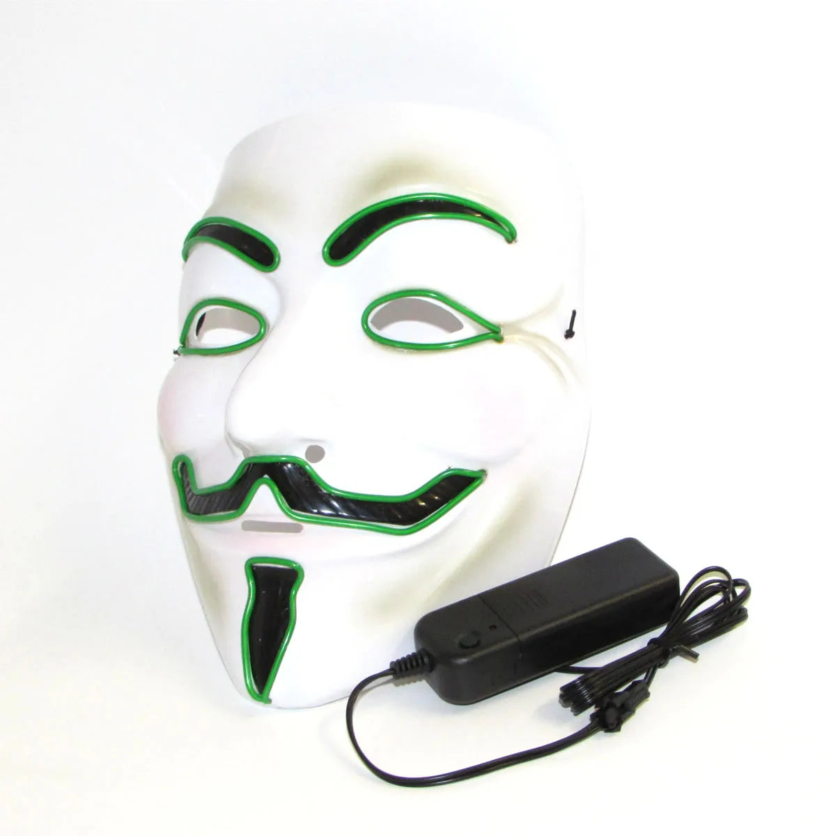2025 Hot LED Hacker V Vendetta Mask Adults Luminous LED Light Up Mask For Glow Party Costume Accessories Halloween Mask Décor