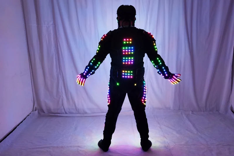 Digital LED Luminous Armor Light Up Jacket Glowing Costumes Suit Bar Nightclub Party Performance Costume suit