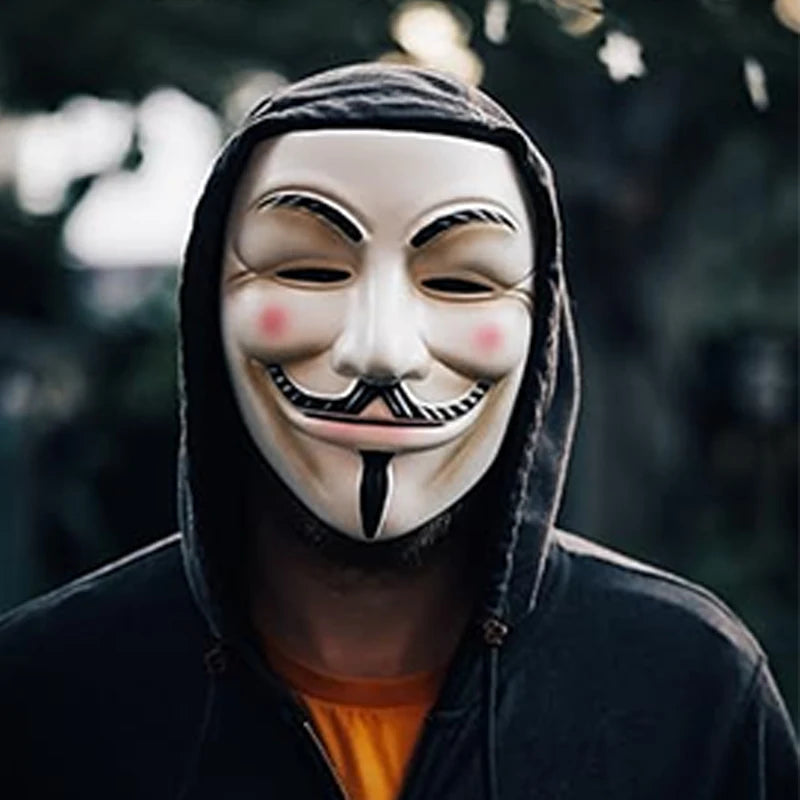 2025 Hot LED Hacker V Vendetta Mask Adults Luminous LED Light Up Mask For Glow Party Costume Accessories Halloween Mask Décor