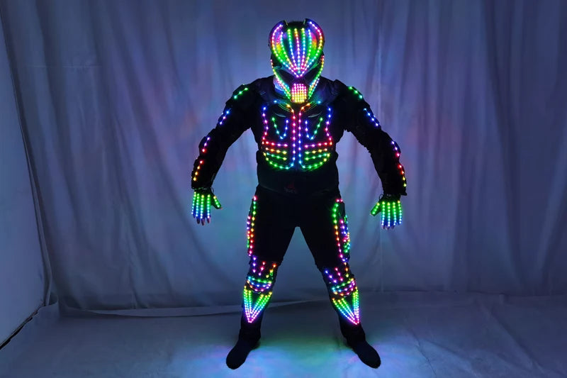 Digital LED Luminous Armor Light Up Jacket Glowing Costumes Suit Bar Nightclub Party Performance Costume suit