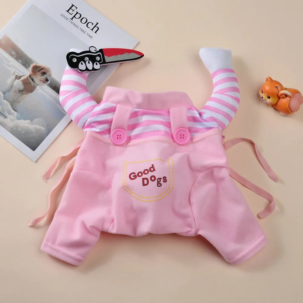 Funny Dog Cloth Jumpsuits Dog Halloween Cosplay Costumes Puppy Kitten Party Clothes For Pet Small Medium Large Dog Cat Chihuahua