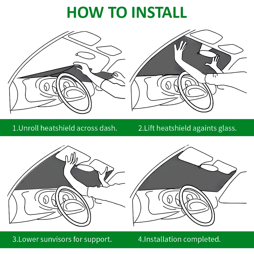 Horror Characters Car SunShade Windshield Foldable Three-layer Insulation Sunshade By Suction Cup Blocks UV Rays Sun
