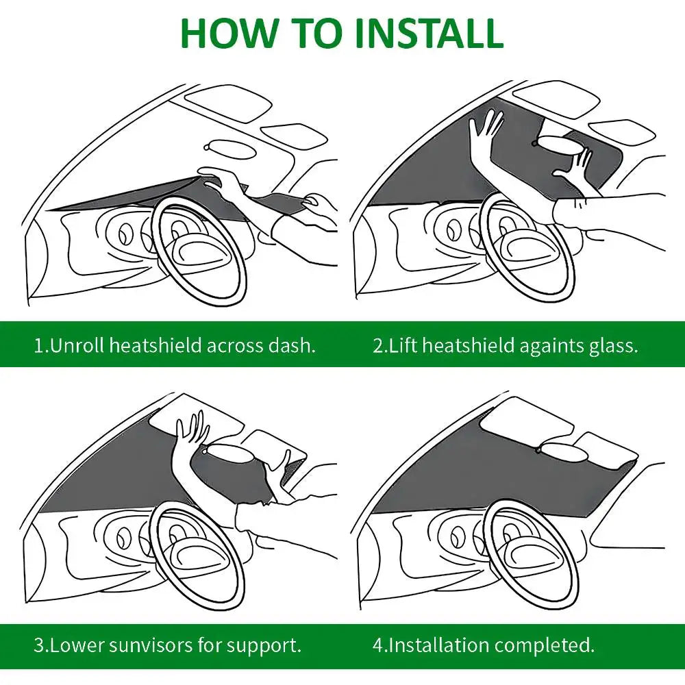 Horror Characters Car SunShade Windshield Foldable Three-layer Insulation Sunshade By Suction Cup Blocks UV Rays Sun