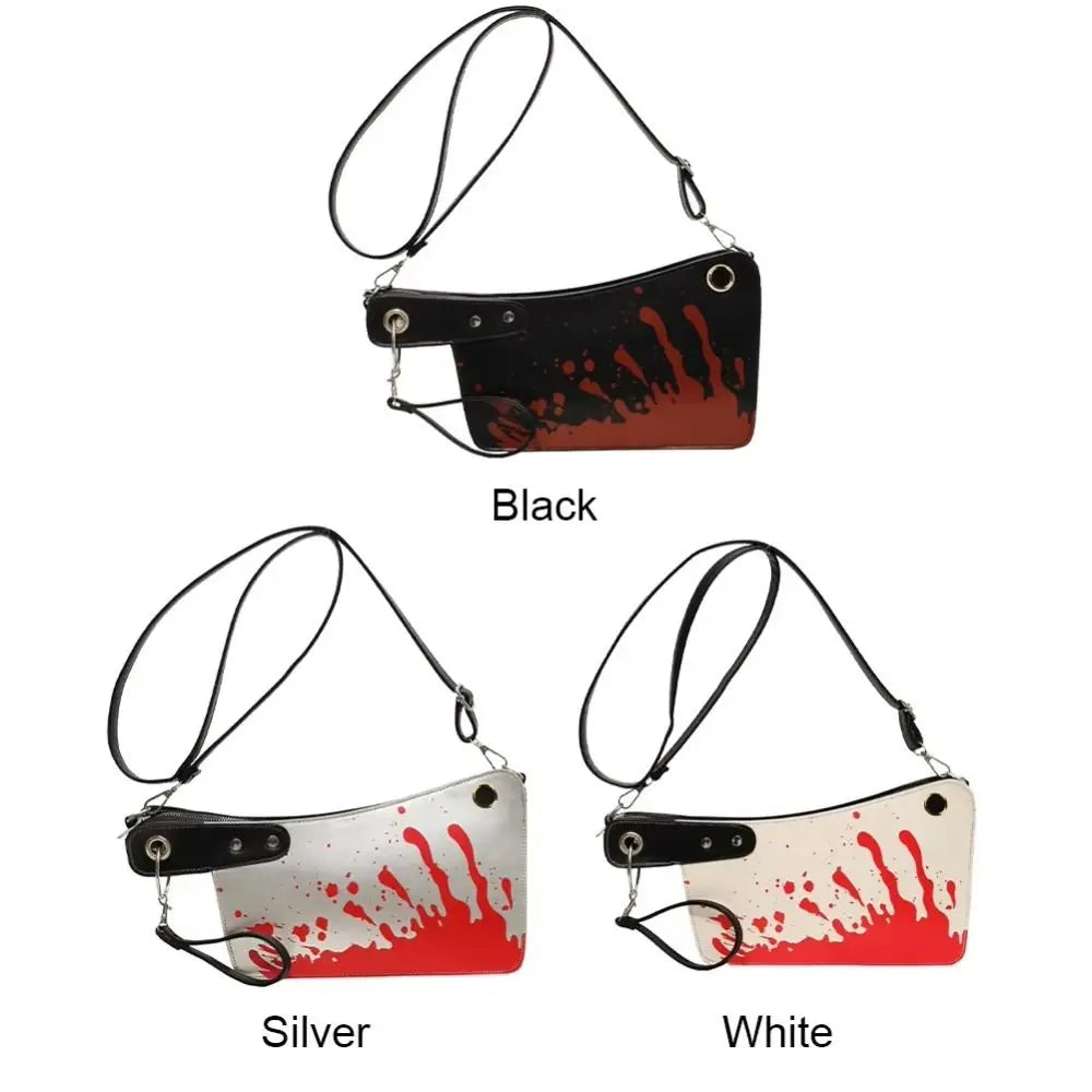 2024 Gothic Shoulder Bag Small Unique Design Crossbody Adjustable Strap PU Leather Purses