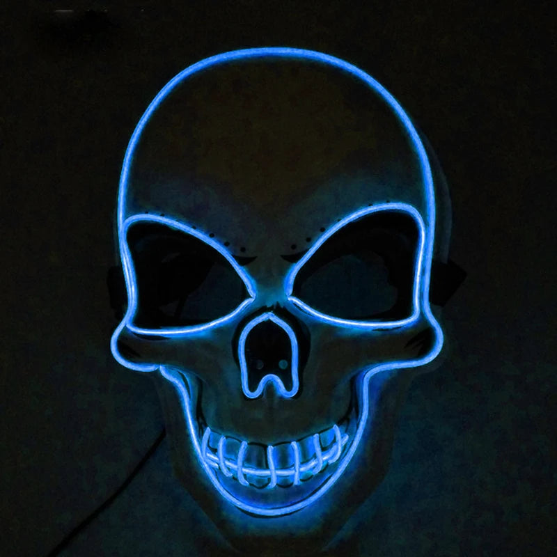 2025 Hot LED Hacker V Vendetta Mask Adults Luminous LED Light Up Mask For Glow Party Costume Accessories Halloween Mask Décor