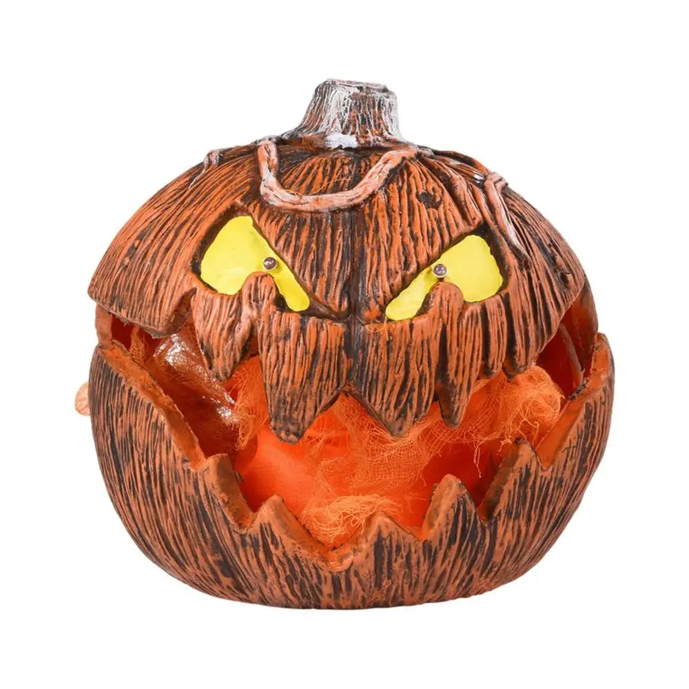 Unique LED Devil Pumpkin Lantern Halloween Evil Pumpkin Lamp Flashing Ghost Lighting Festival Halloween Party Decoration