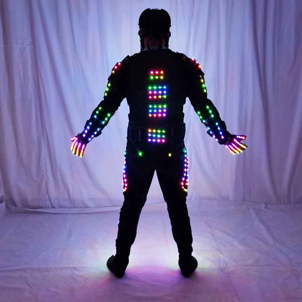 Digital LED Luminous Armor Light Up Jacket Glowing Costumes Suit Bar Nightclub Party Performance Costume suit