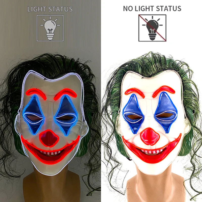 2025 Hot LED Hacker V Vendetta Mask Adults Luminous LED Light Up Mask For Glow Party Costume Accessories Halloween Mask Décor