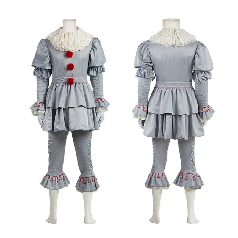 Pennywise Full Clown Costume – IT Movie Halloween Outfit with Mask