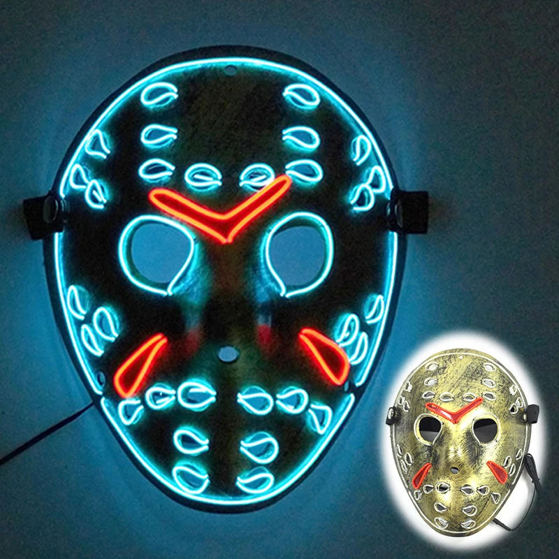 2025 Hot LED Hacker V Vendetta Mask Adults Luminous LED Light Up Mask For Glow Party Costume Accessories Halloween Mask Décor