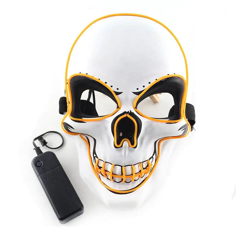 2025 Hot LED Hacker V Vendetta Mask Adults Luminous LED Light Up Mask For Glow Party Costume Accessories Halloween Mask Décor