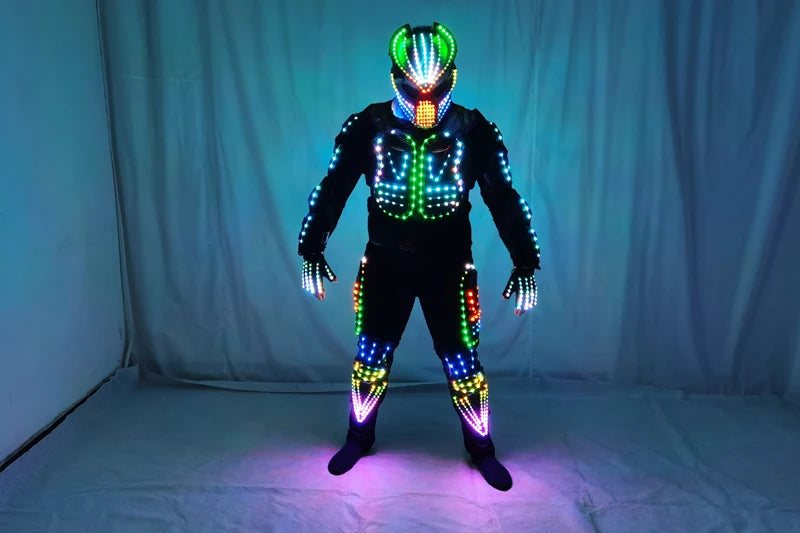 Digital LED Luminous Armor Light Up Jacket Glowing Costumes Suit Bar Nightclub Party Performance Costume suit