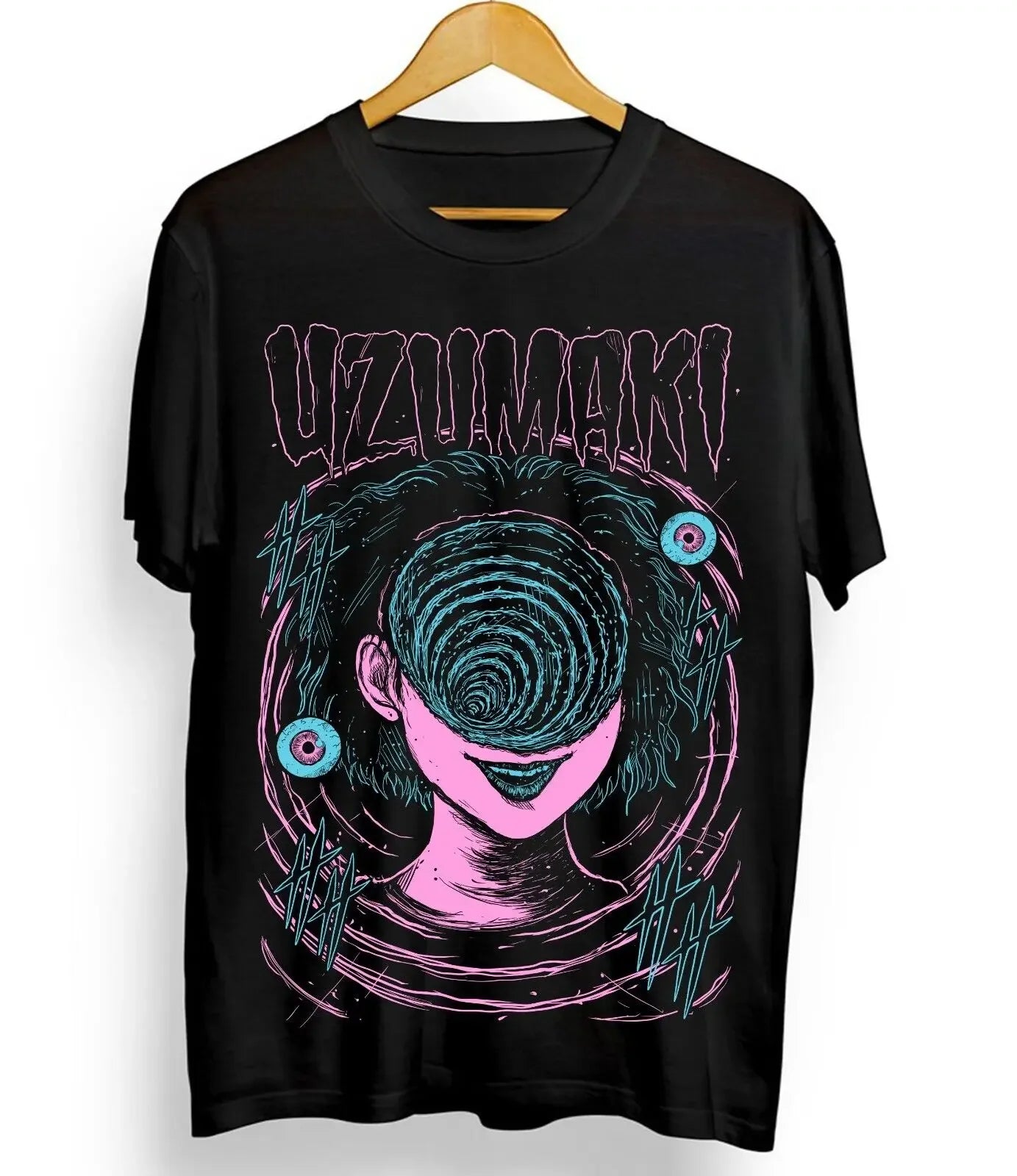 Junji Ito Uzumaki T-Shirt Horror Japan Guro Funny Girl Anime Gift Shirt All Size  Graphic T Shirts  Y2k Top  Women Clothing