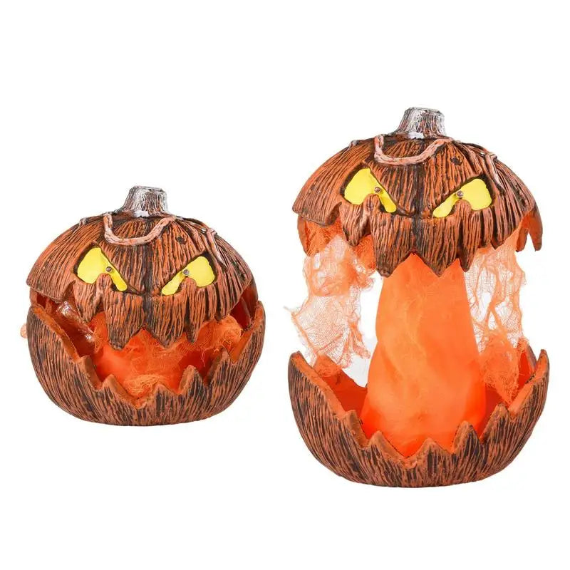 Unique LED Devil Pumpkin Lantern Halloween Evil Pumpkin Lamp Flashing Ghost Lighting Festival Halloween Party Decoration