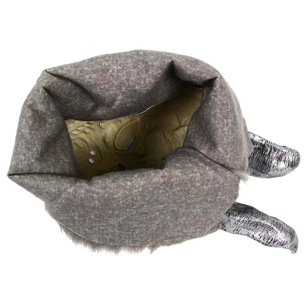 Gray fabric turtle with metallic shell on a white background