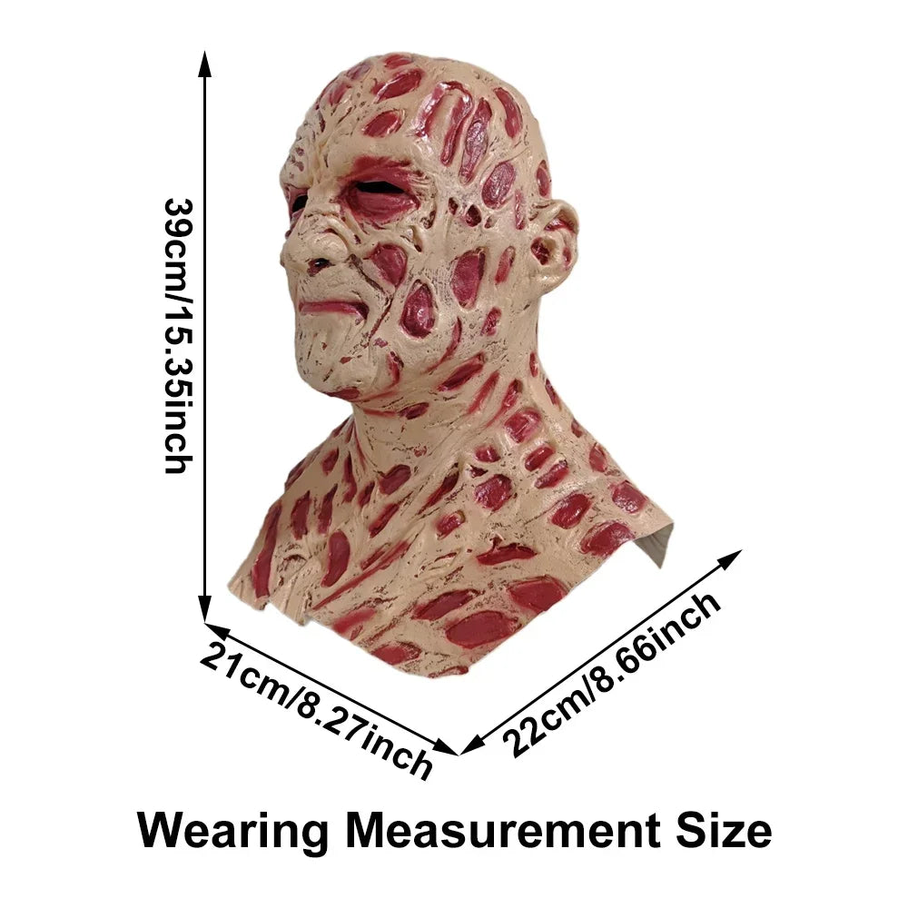 Measurement chart of a anatomical model with dimensions labeled