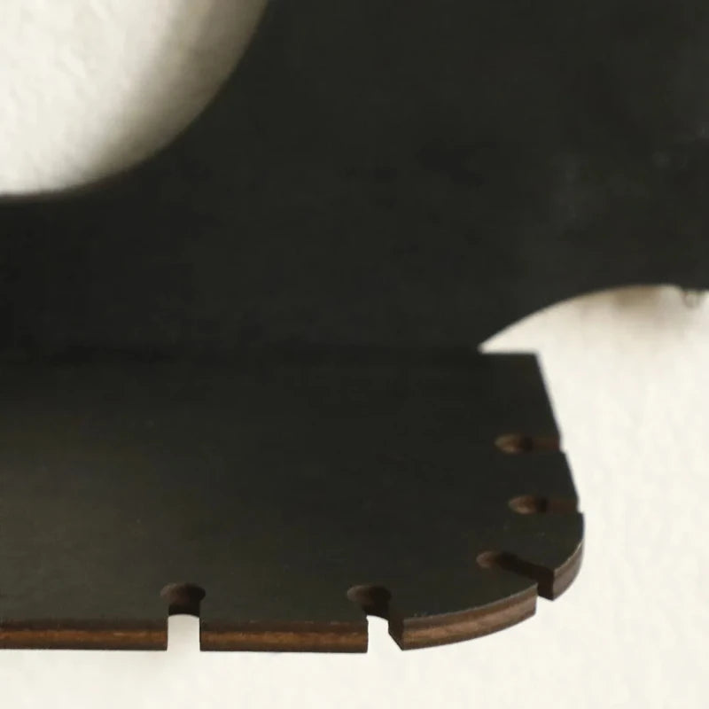 Close-up of floating bat shelf with a blurred background